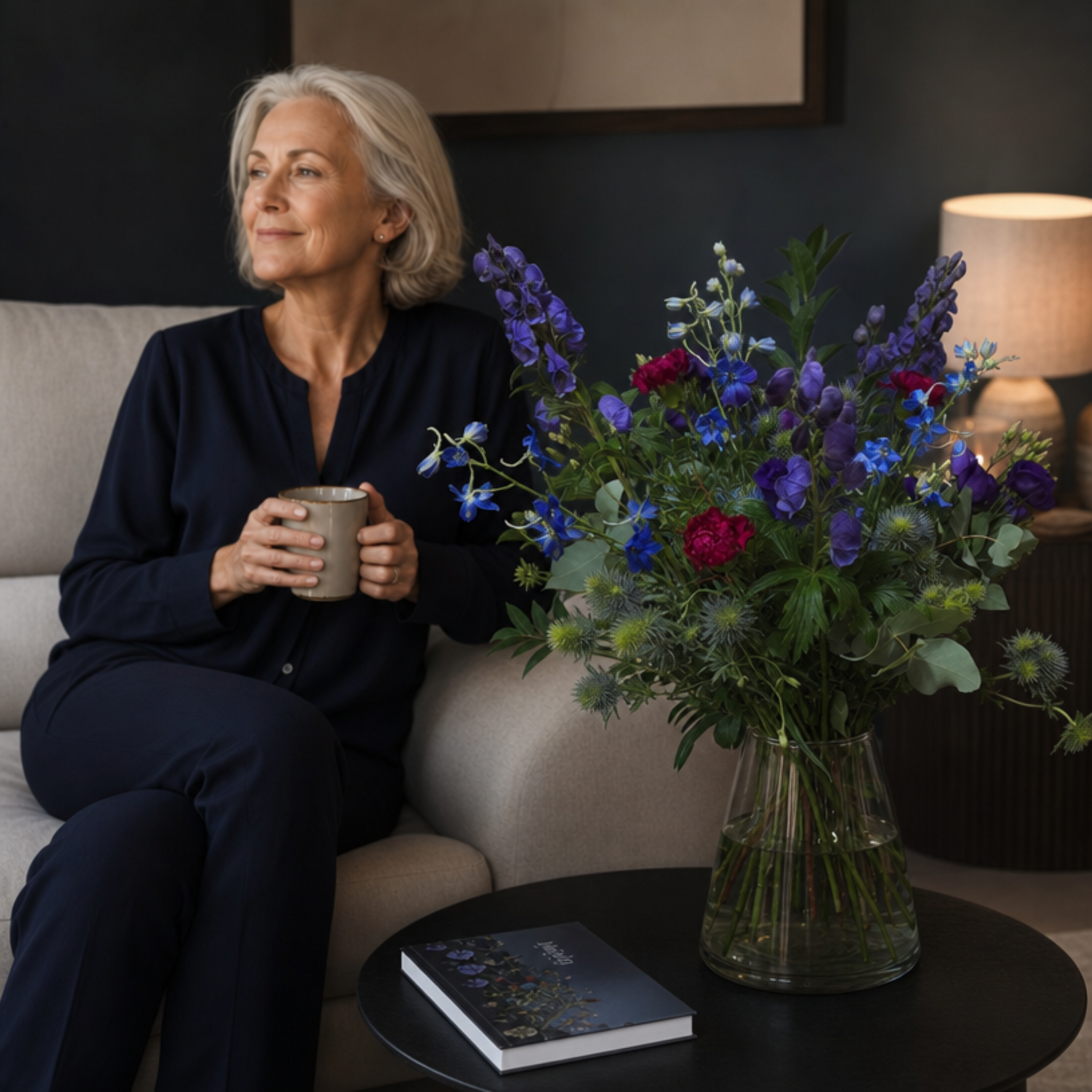 1.2. Troost-bloemen.nl - Blauw-paars boeket - Groot